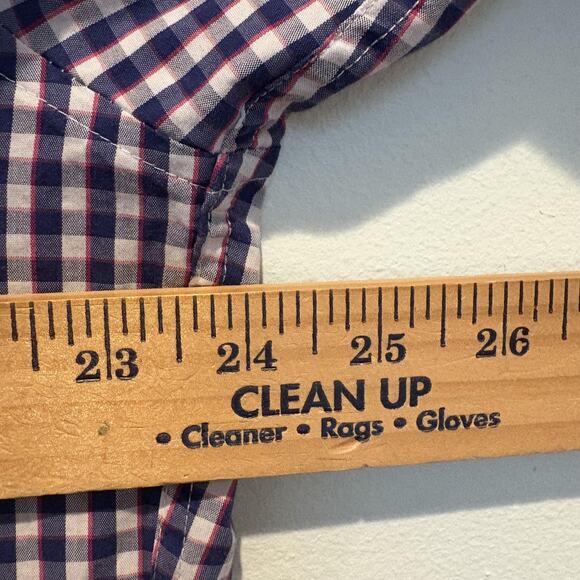 J.Crew Shirt Mens XL Extra Large Blue Gingham Check Performance Slim AS989 - Picture 7 of 10